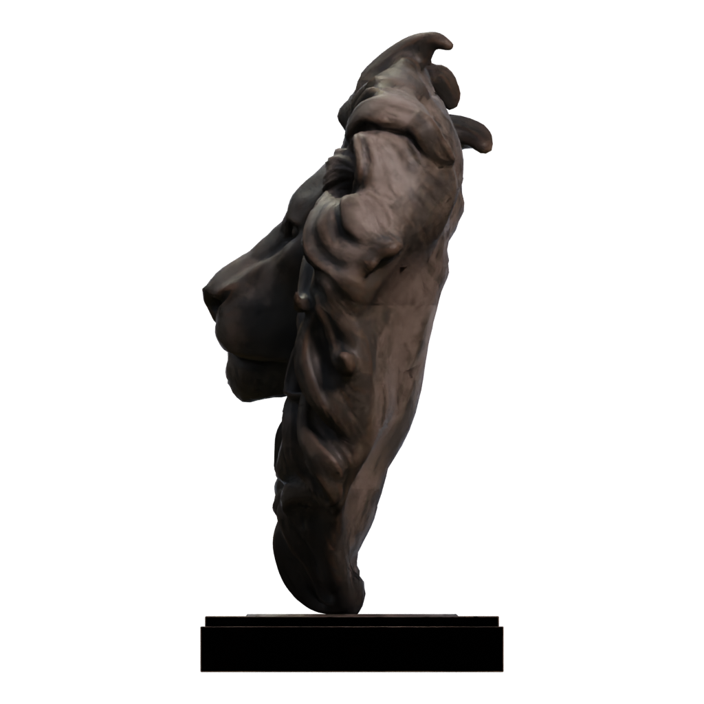 Left view of the Lion Head 3D model