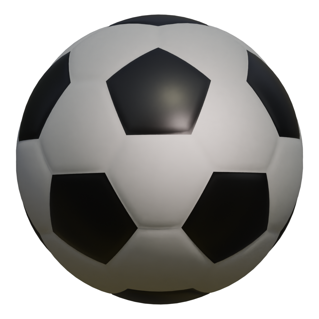 Front view of the Classic Soccer Ball 3D model
