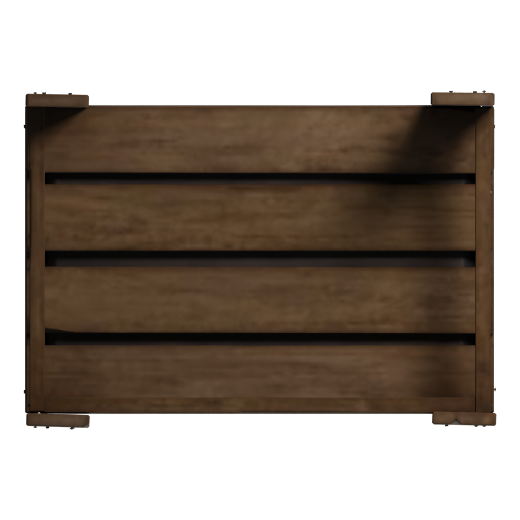 Bottom view of the Planter Box 3D model