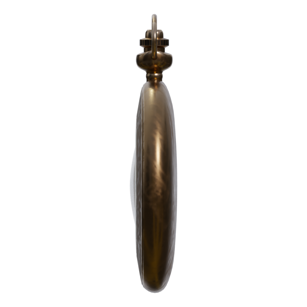 Left view of the Vintage Pocket Watch 3D model