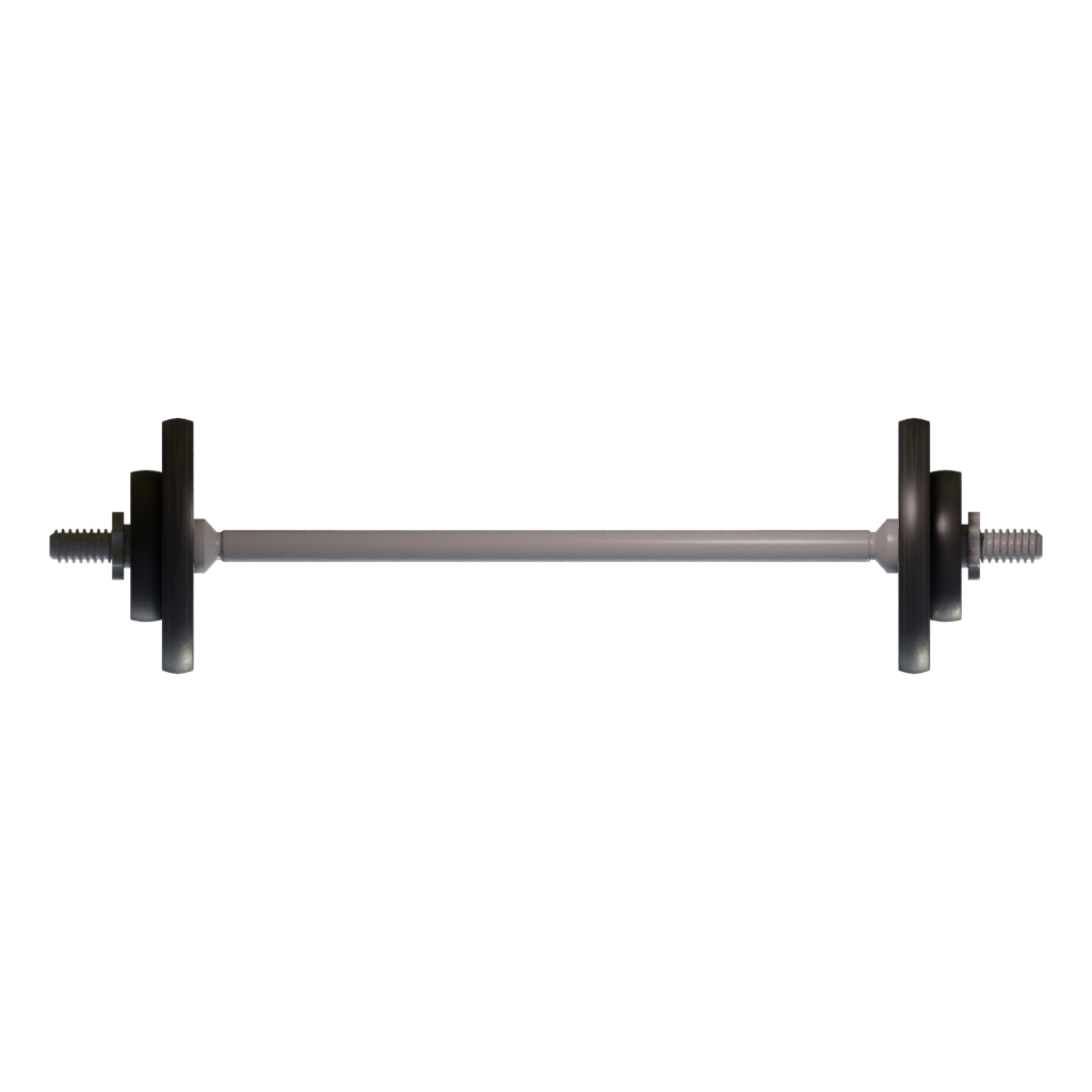 Top view of the Body Builder Weights 3D model