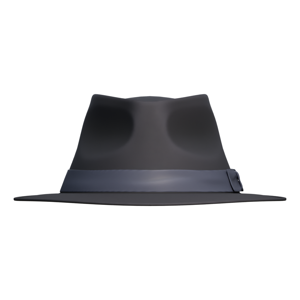 Front view of the Hat Fedora 3D model