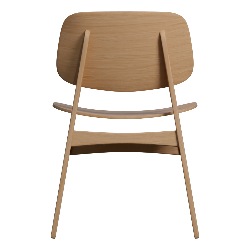 Back view of the Modern Chair 3D model