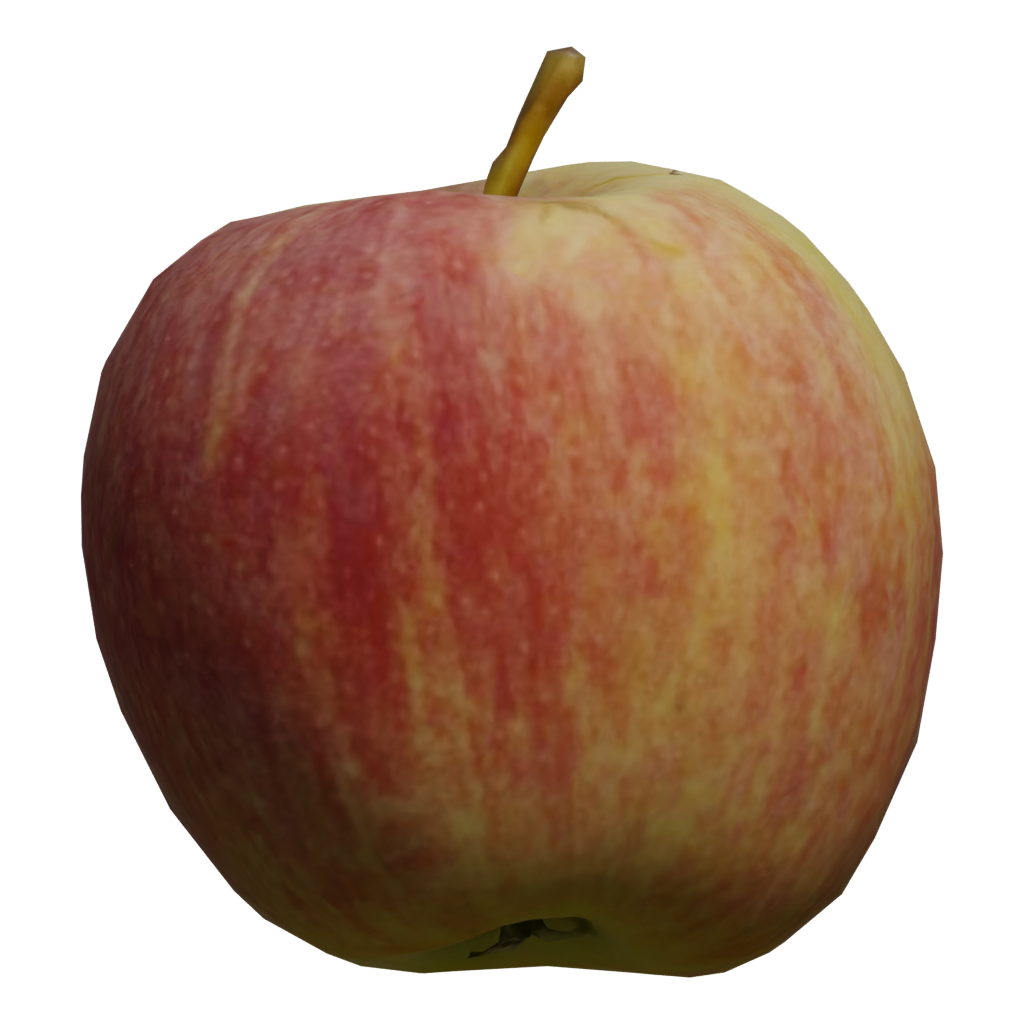 Back view of the Red Apple 3D model