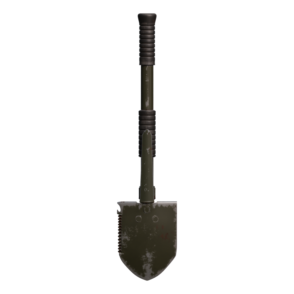 Back view of the Militaryshovel 3D model