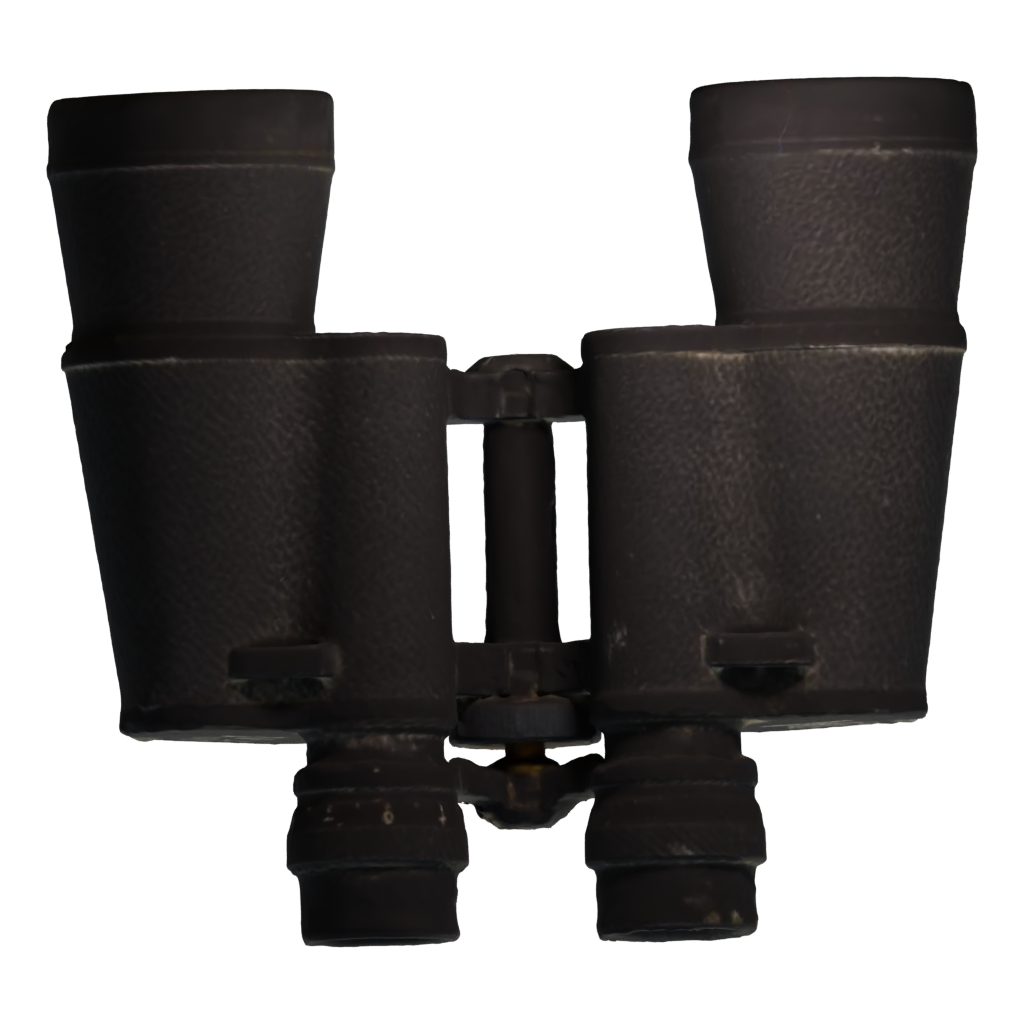 Bottom view of the Vintage Binocular 3D model