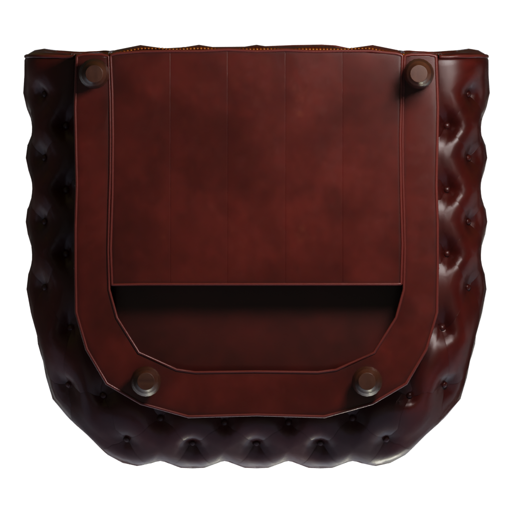 Bottom view of the Chesterfield Armchair 3D model