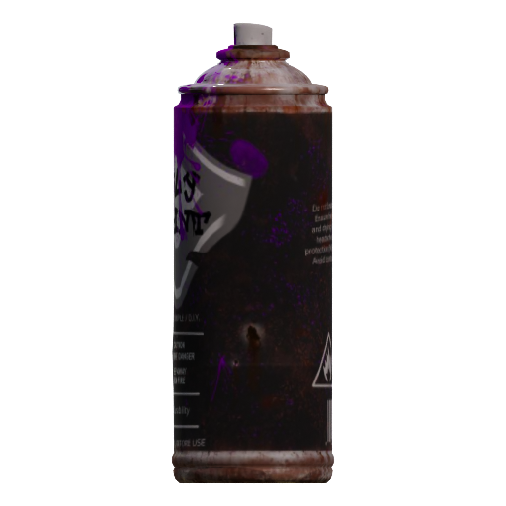 Left view of the Spray Paint Bottles 3D model