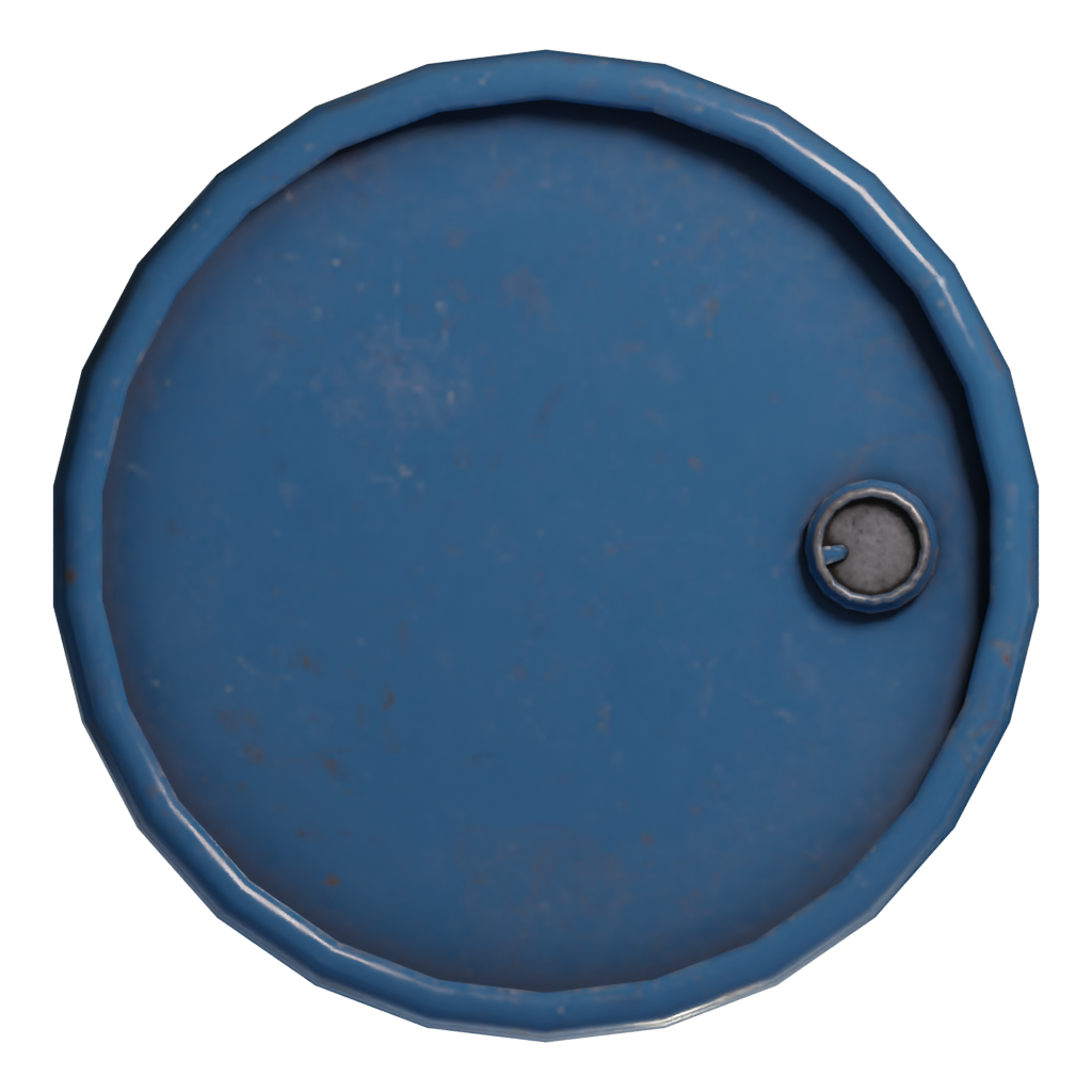 Top view of the Barrel 3D model
