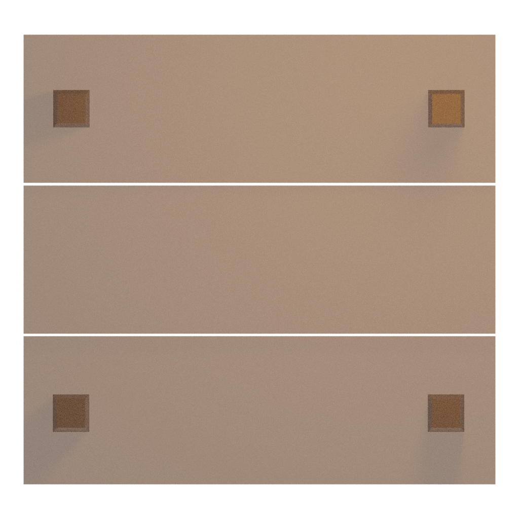 Bottom view of the Table 3D model