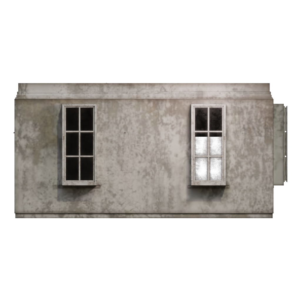Back view of the Guard House 3D model