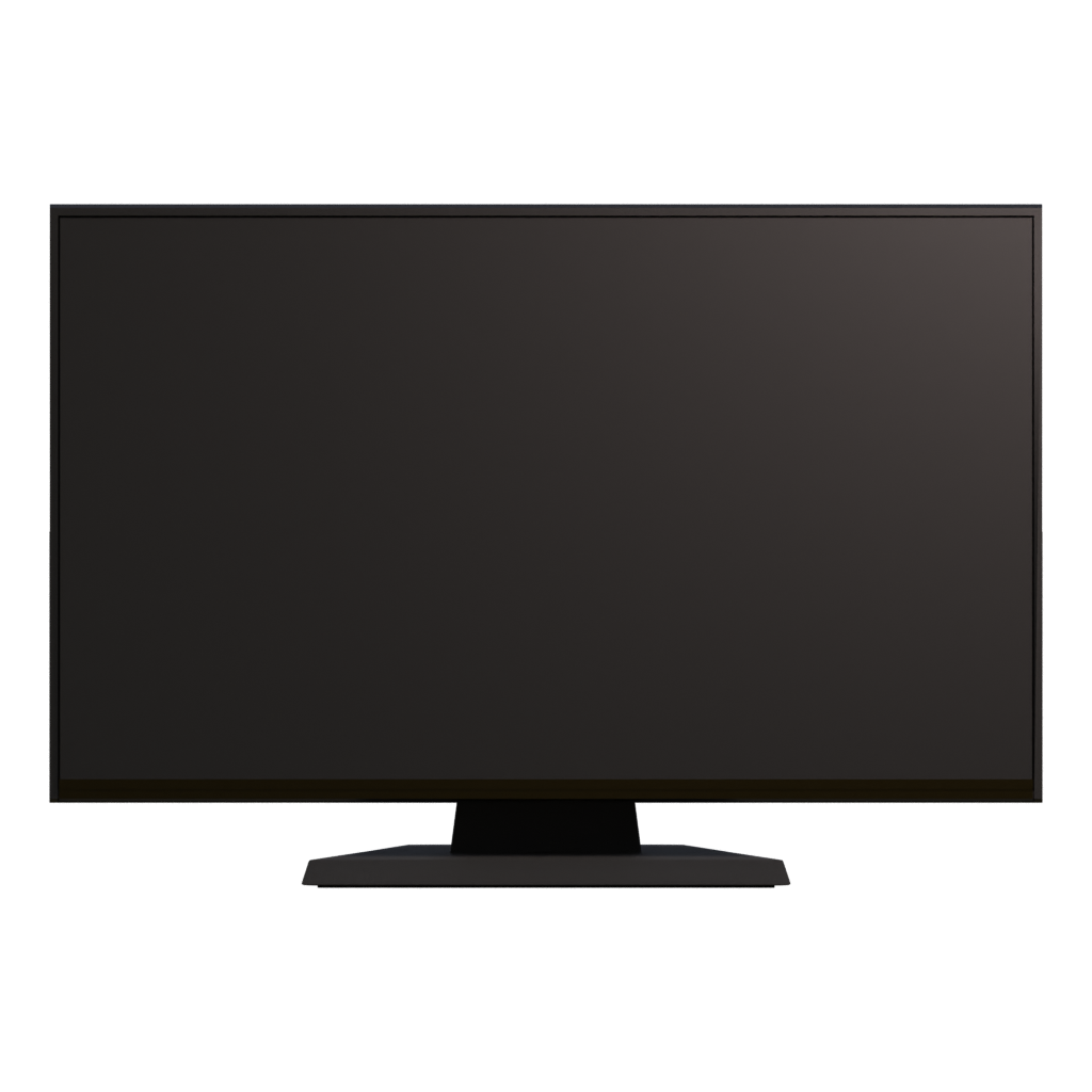 Front view of the LCD TV 3D model