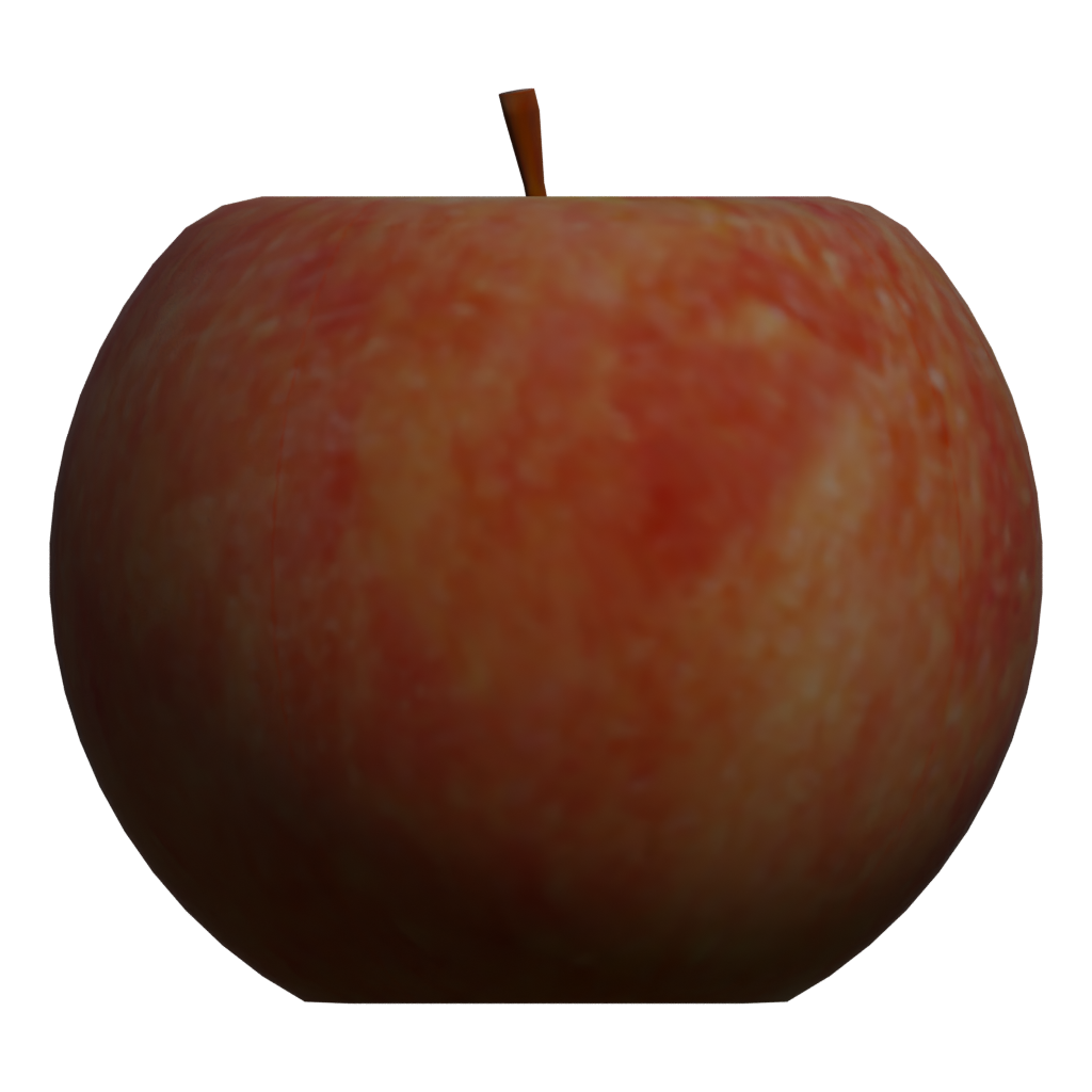 Back view of the Apple 3D model