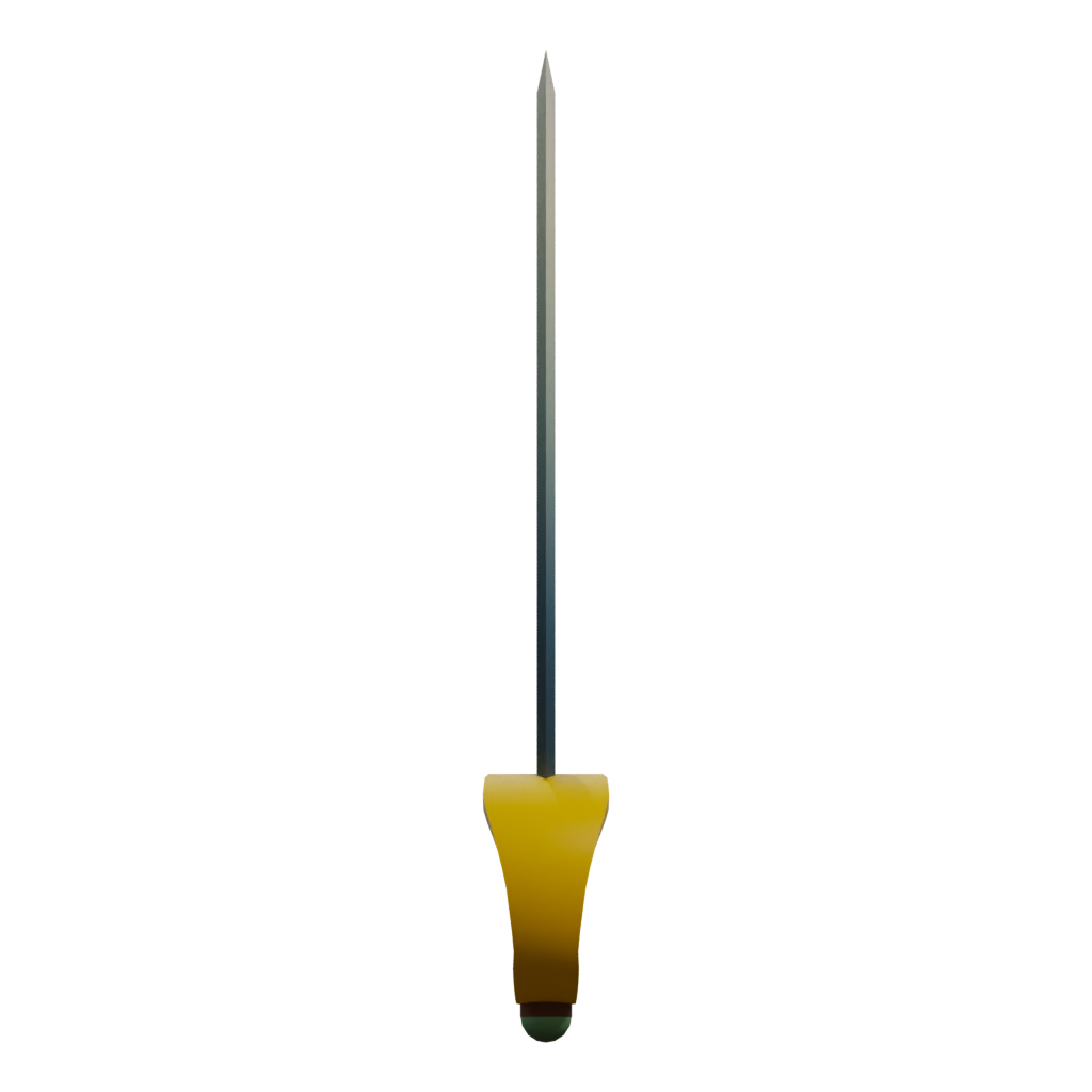 Right view of the Low Poly Pirate Sword 3D model