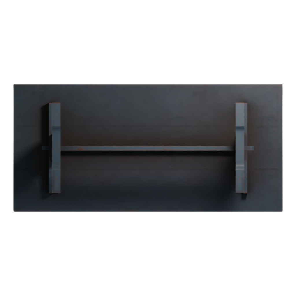 Bottom view of the Painted Wooden Table 3D model