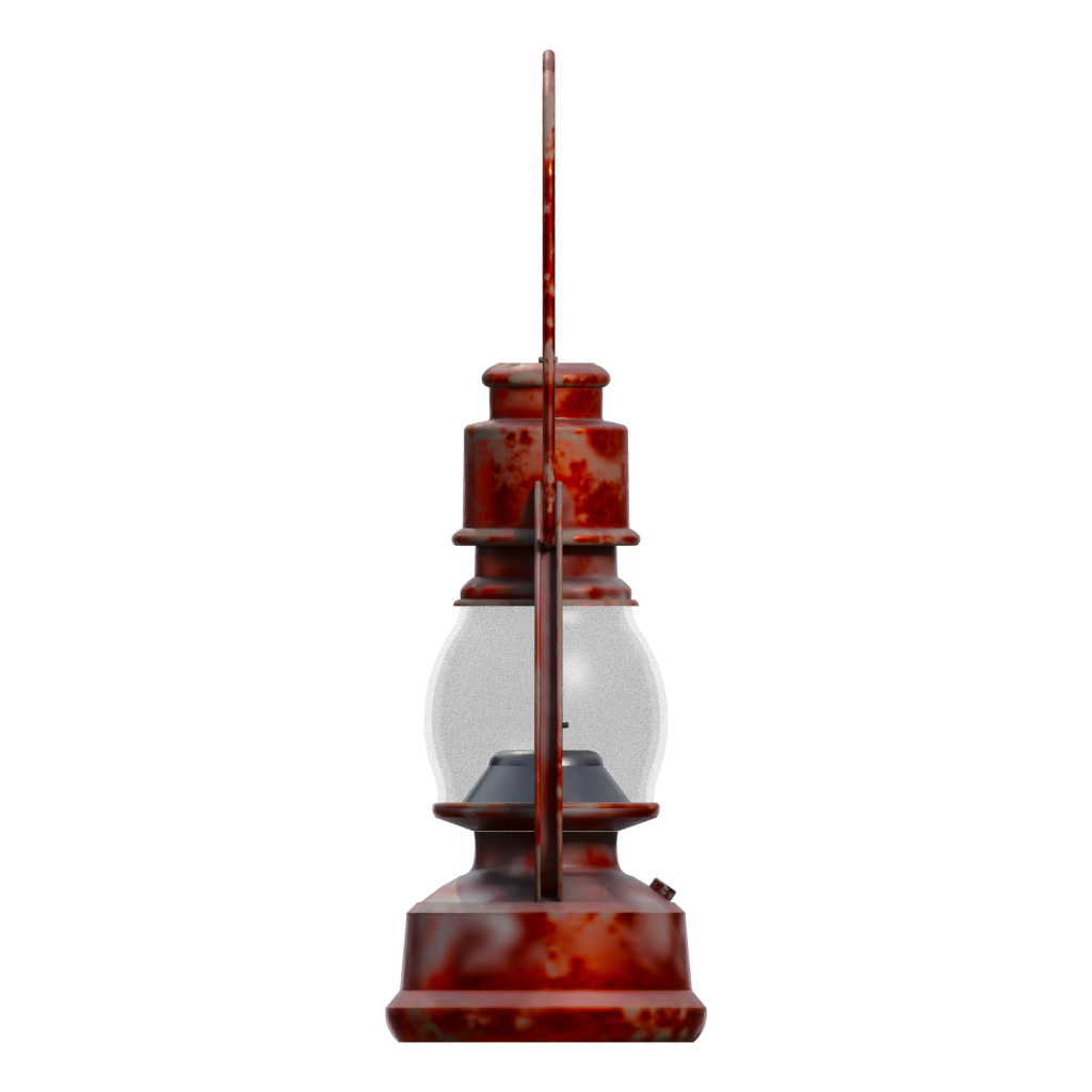 Right view of the Old Lantern PBR 3D model
