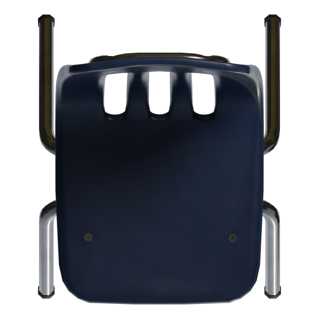 Top view of the School Chair 3D model