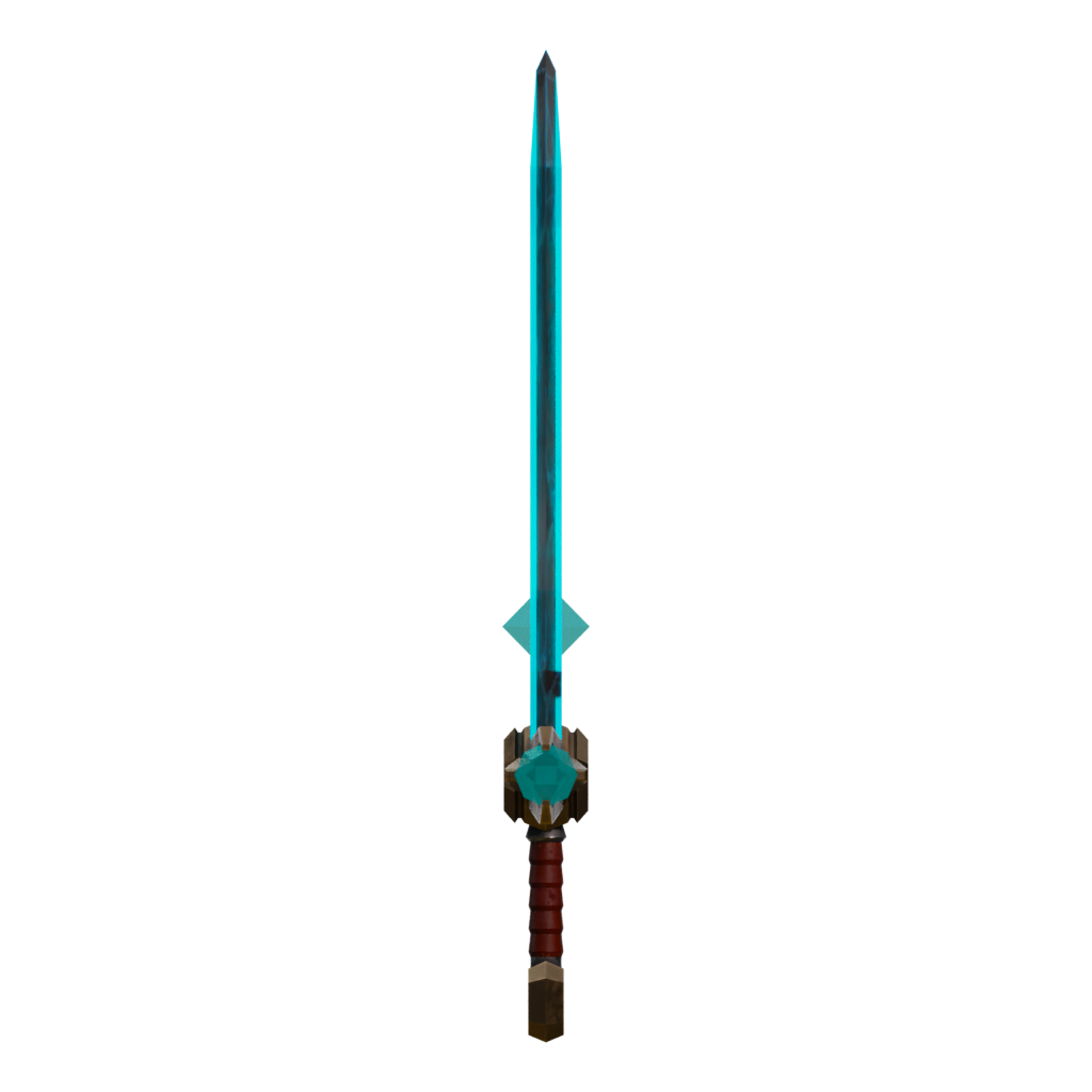 Left view of the Long Sword Of Azeroth 3D model