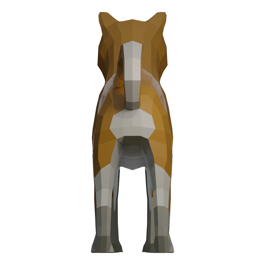 Back view of the Dog 3D model