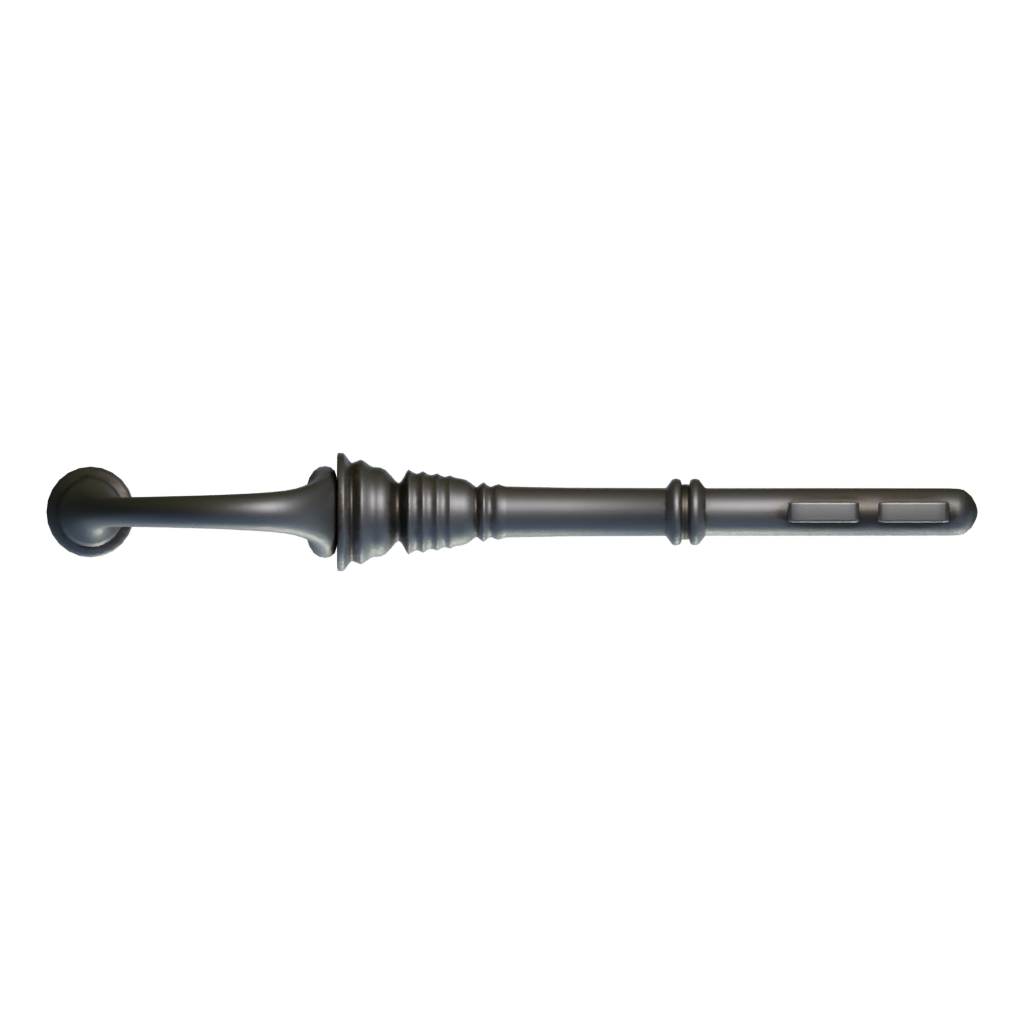 Bottom view of the Worn Key 3D model