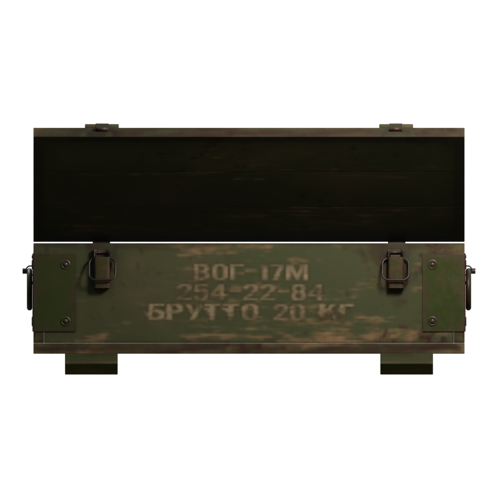 Left view of the Army Box 3D model
