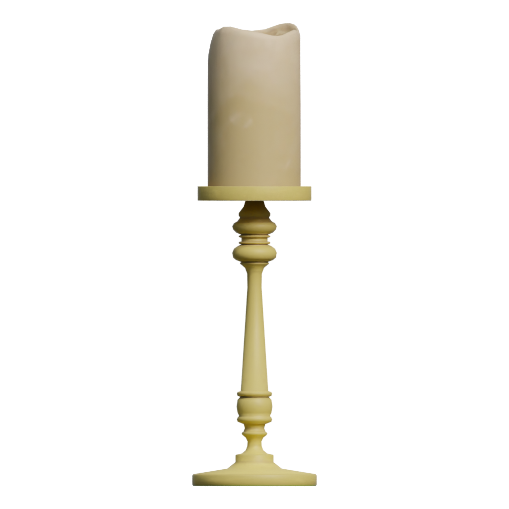 Front view of the Candle Holder 3D model