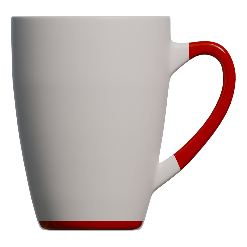 Front view of the Red Mug 3D model