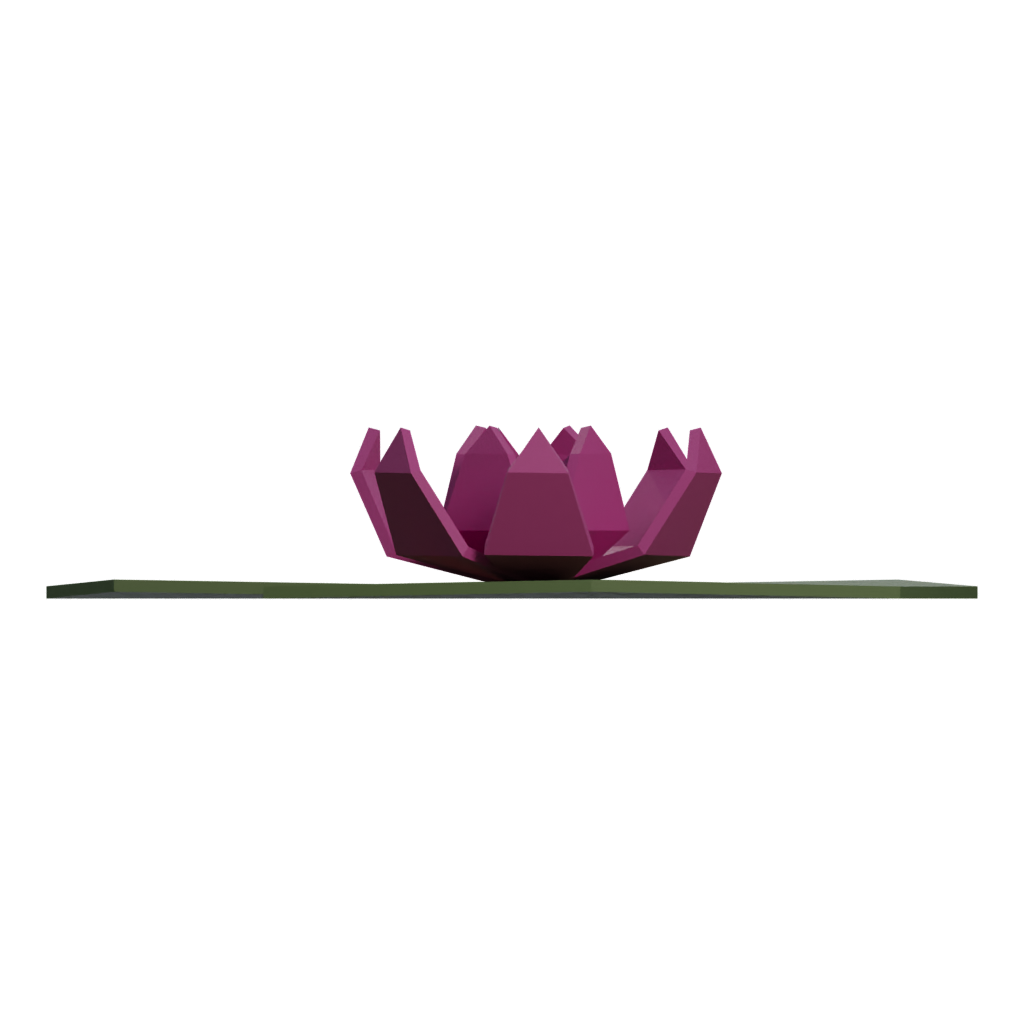 Left view of the Water Lily 3D model