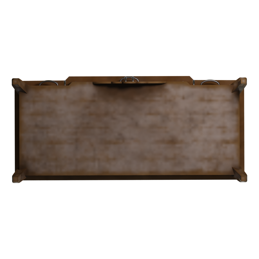 Bottom view of the Bedside Table 3D model