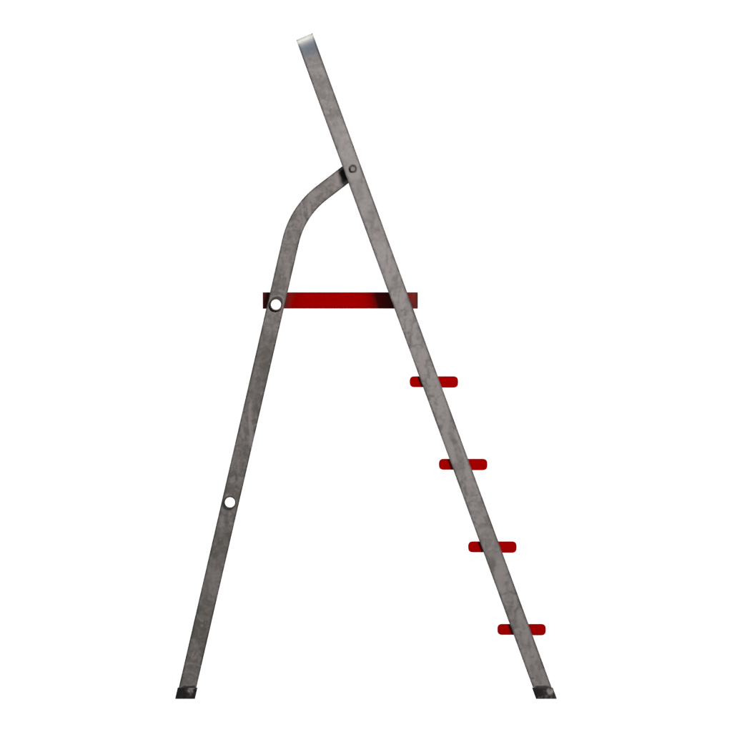Left view of the Stepladder 3D model