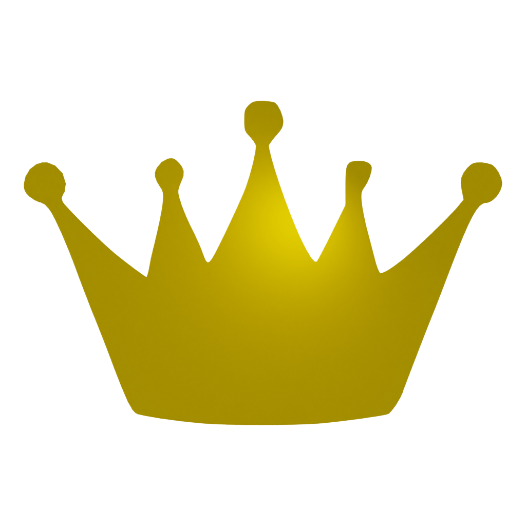 Back view of the Simple Crown Symbol 2D Art 3D model