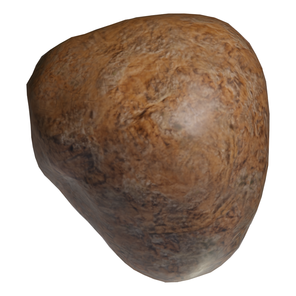 Top view of the Rock01 3D model