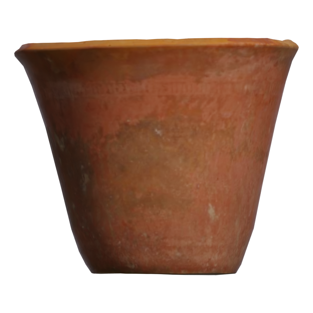 Back view of the Planter Pot Clay 3D model
