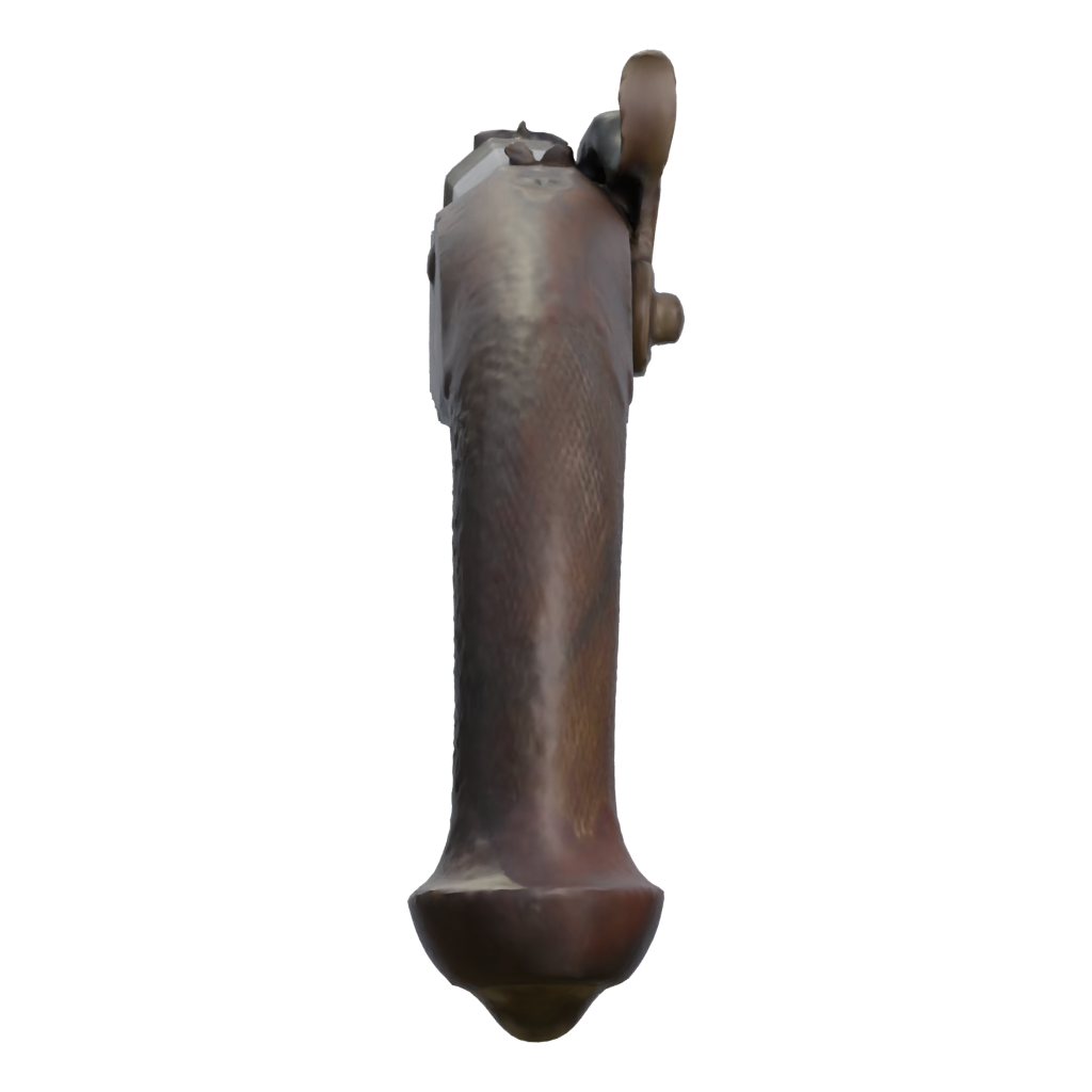 Right view of the Dueling Pistol 3D model