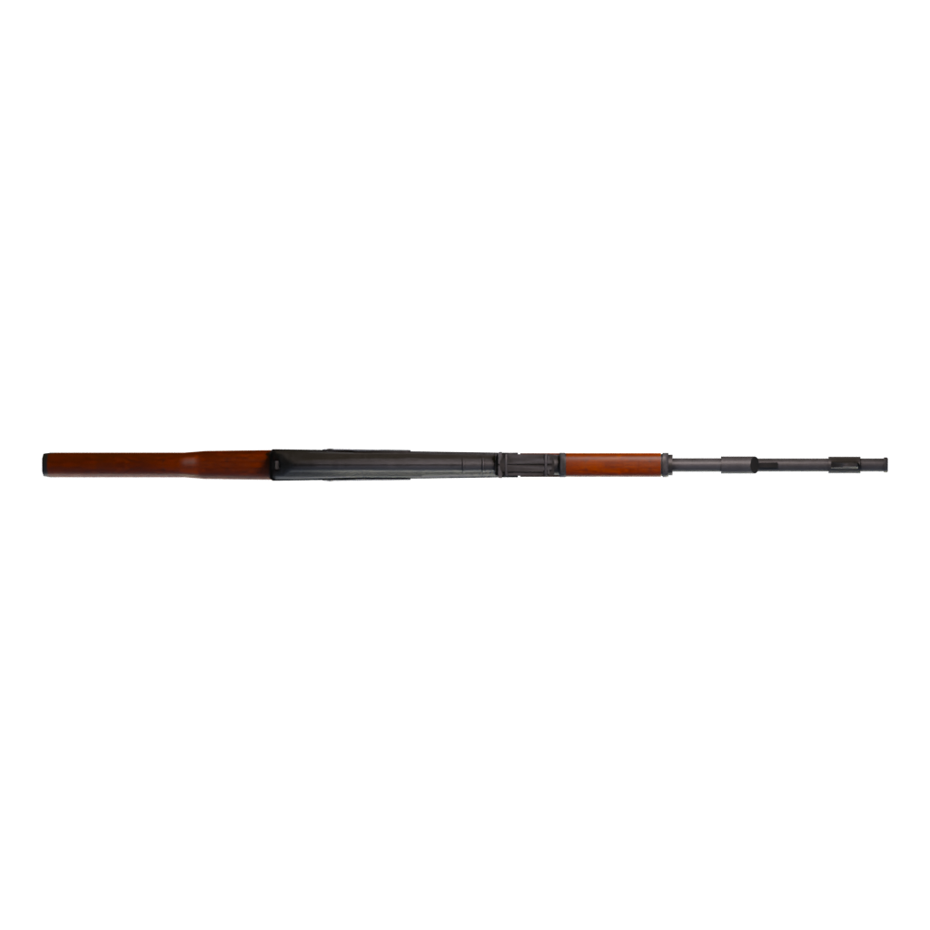 Top view of the AK 47 3D model