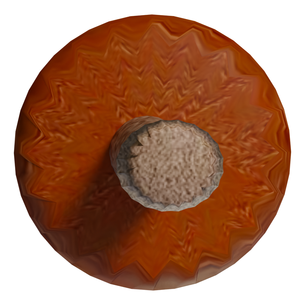 Bottom view of the Mushroom 00016 3D model