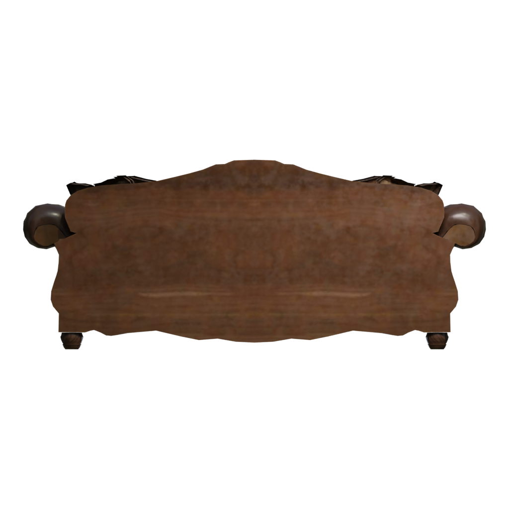 Back view of the Sofa 3D model