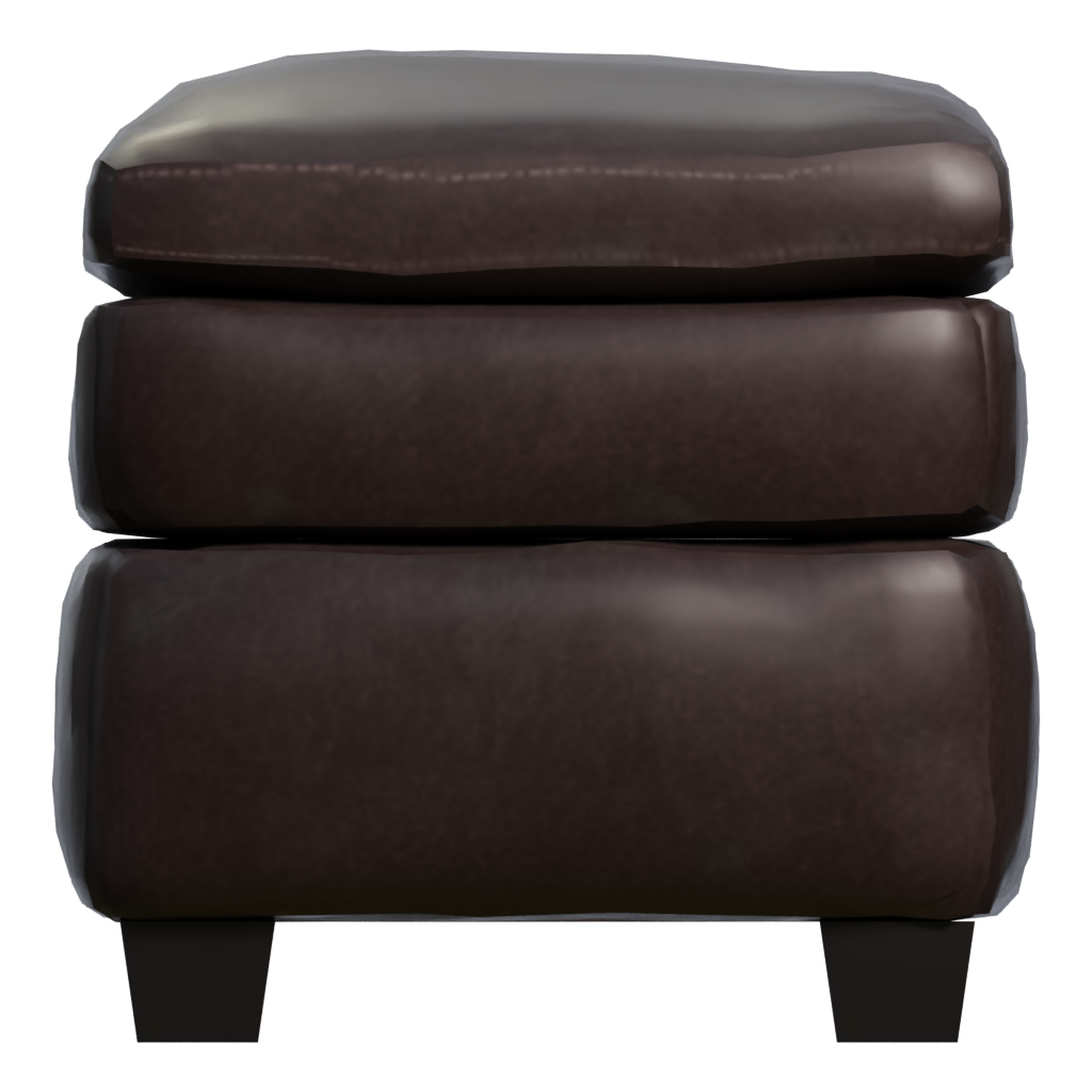 Left view of the Ottoman 3D model
