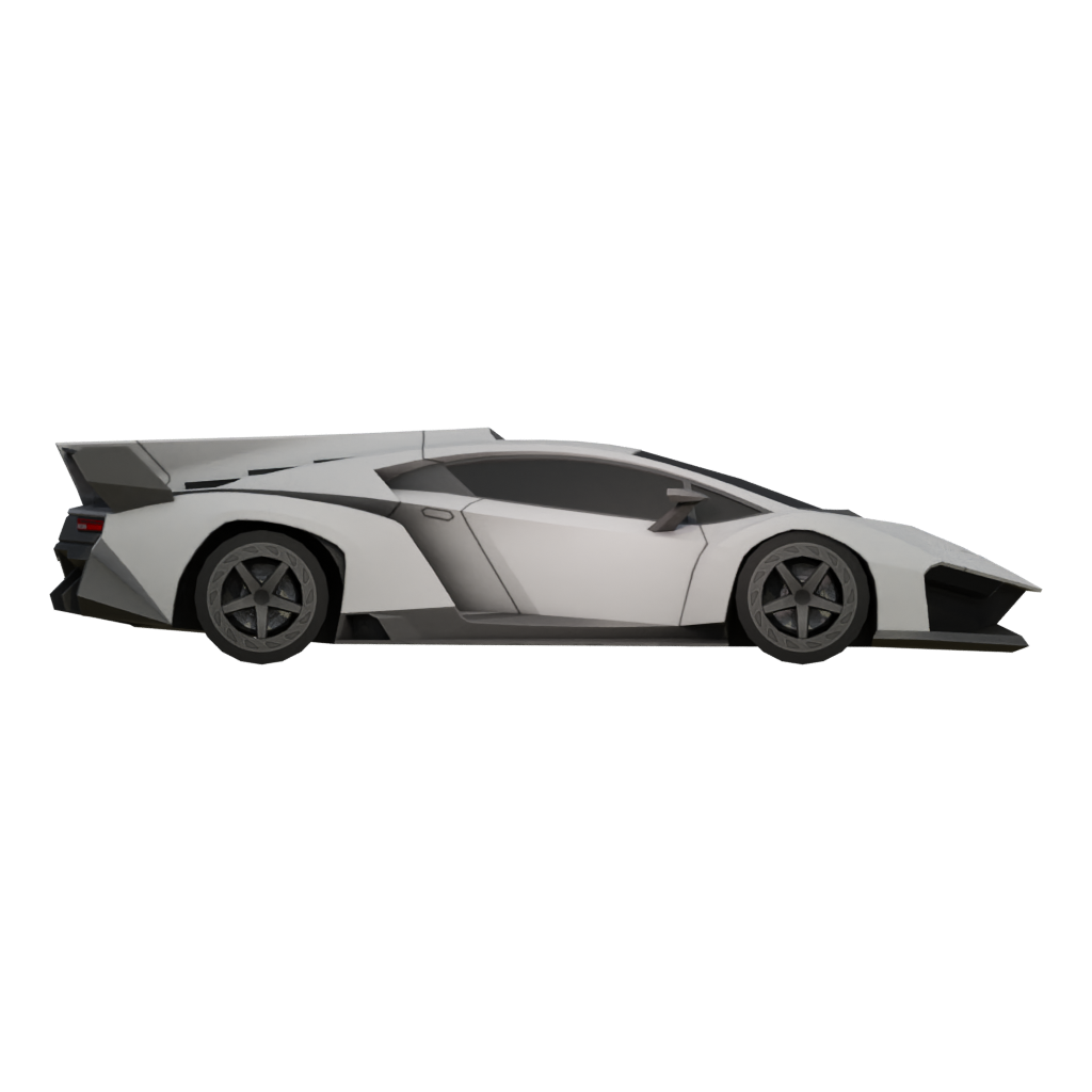 Back view of the Lamborghini Veneno 3D model