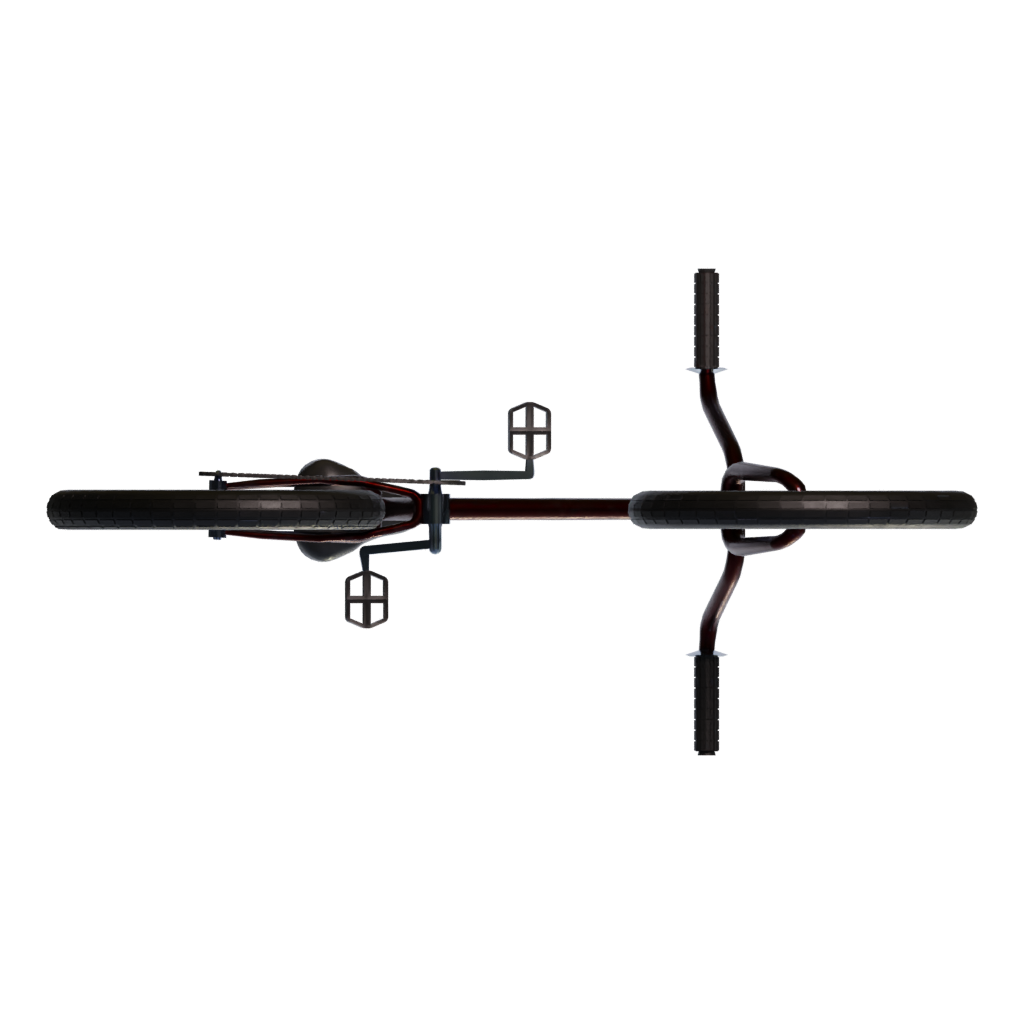 Bottom view of the BMX Bikes Low Poly 3D model