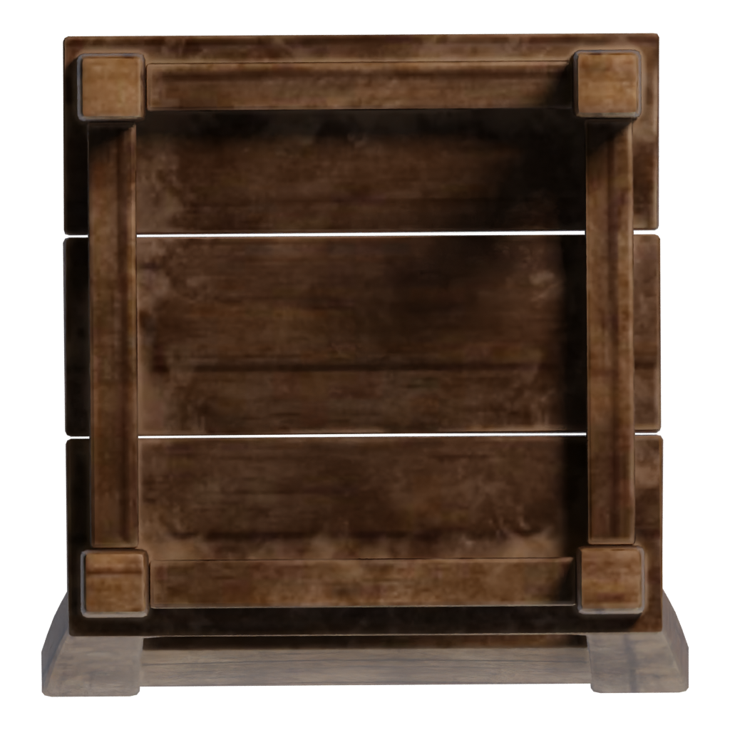 Bottom view of the Chair 3D model