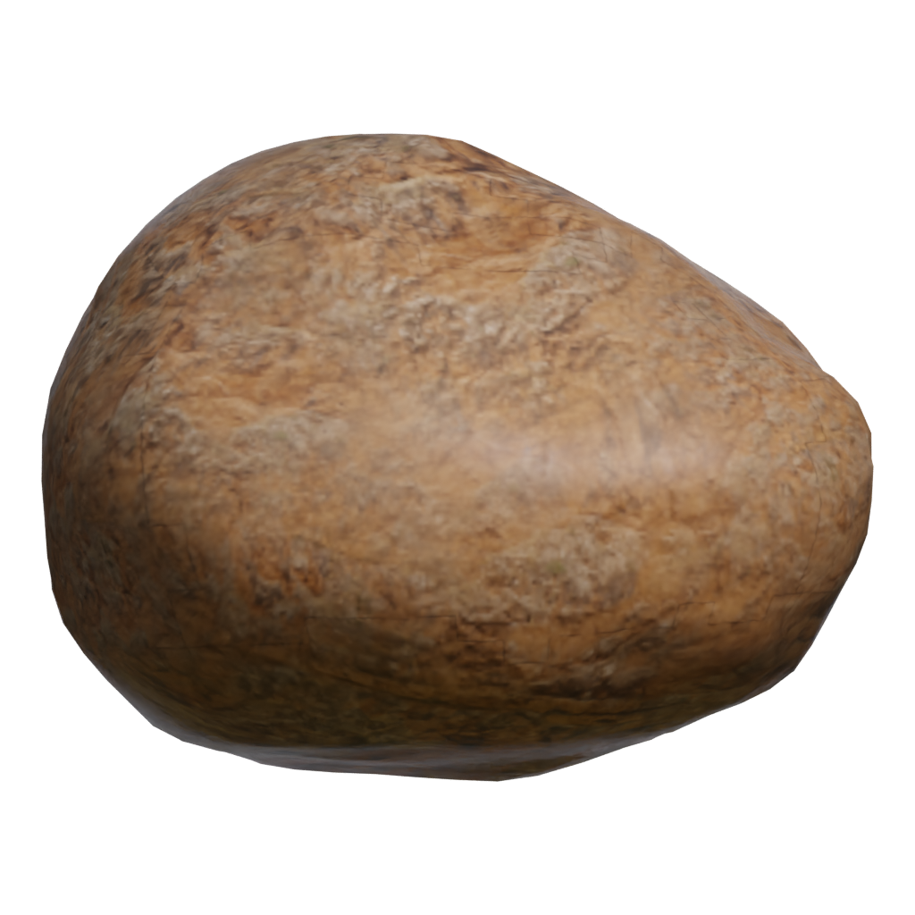 Back view of the Rock01 3D model