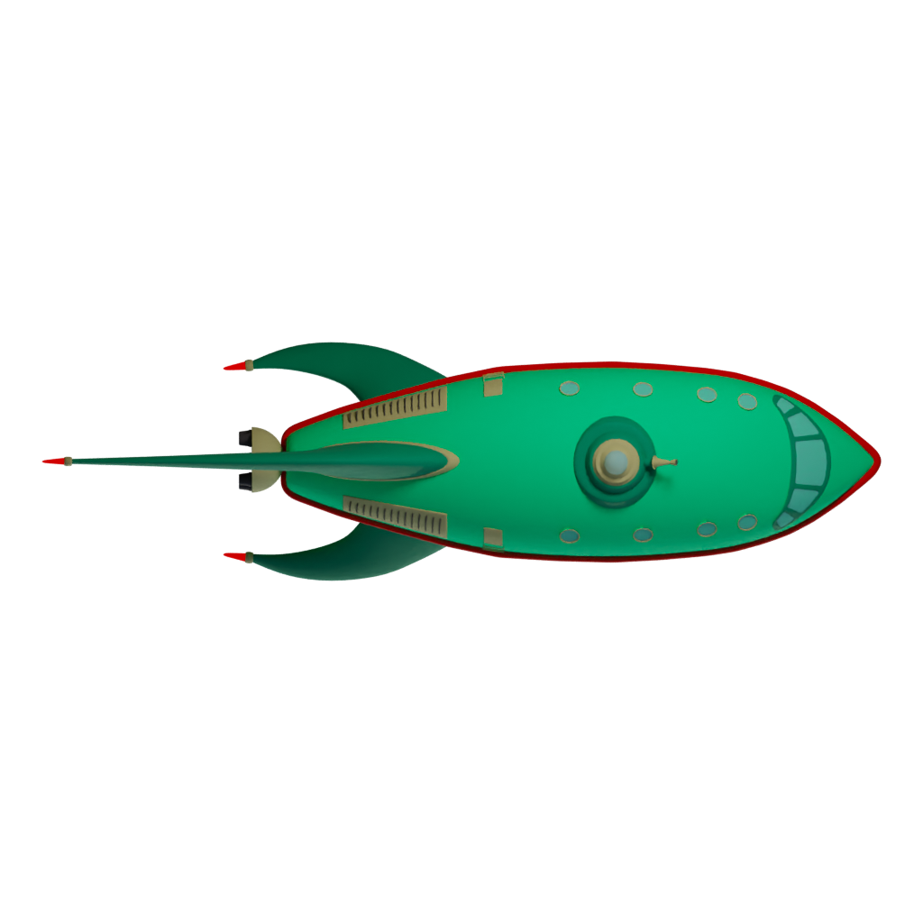 Top view of the Planet Express 3D model