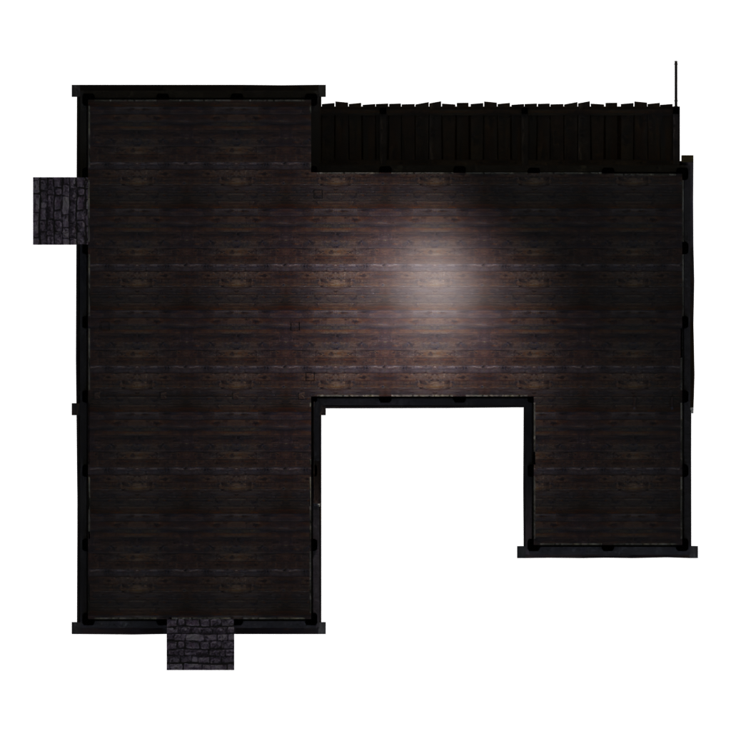 Bottom view of the Low Poly Building Collection 3D model