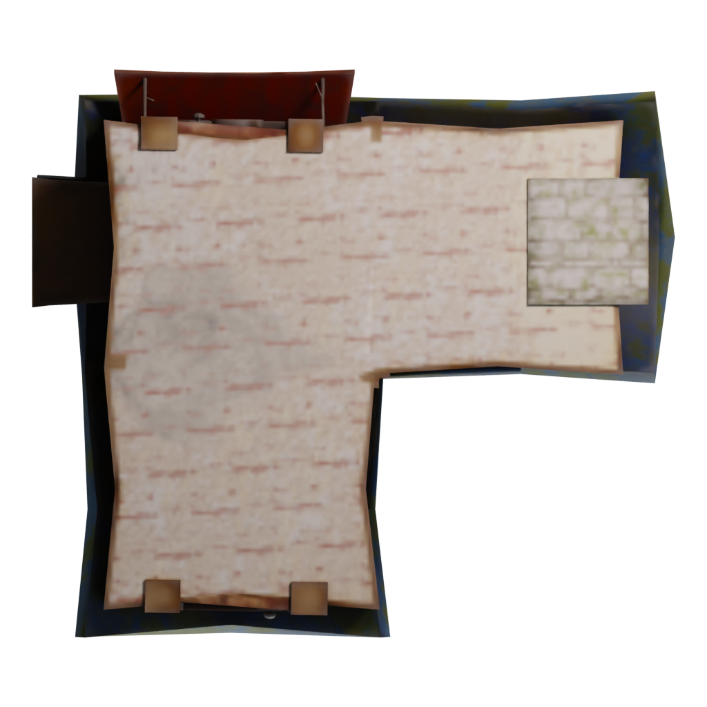 Bottom view of the Chouse 3D model