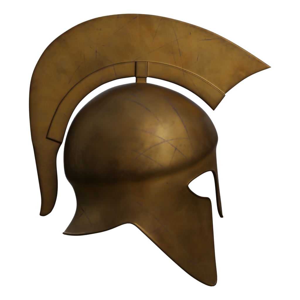 Right view of the Greek Helmet 1 3D model