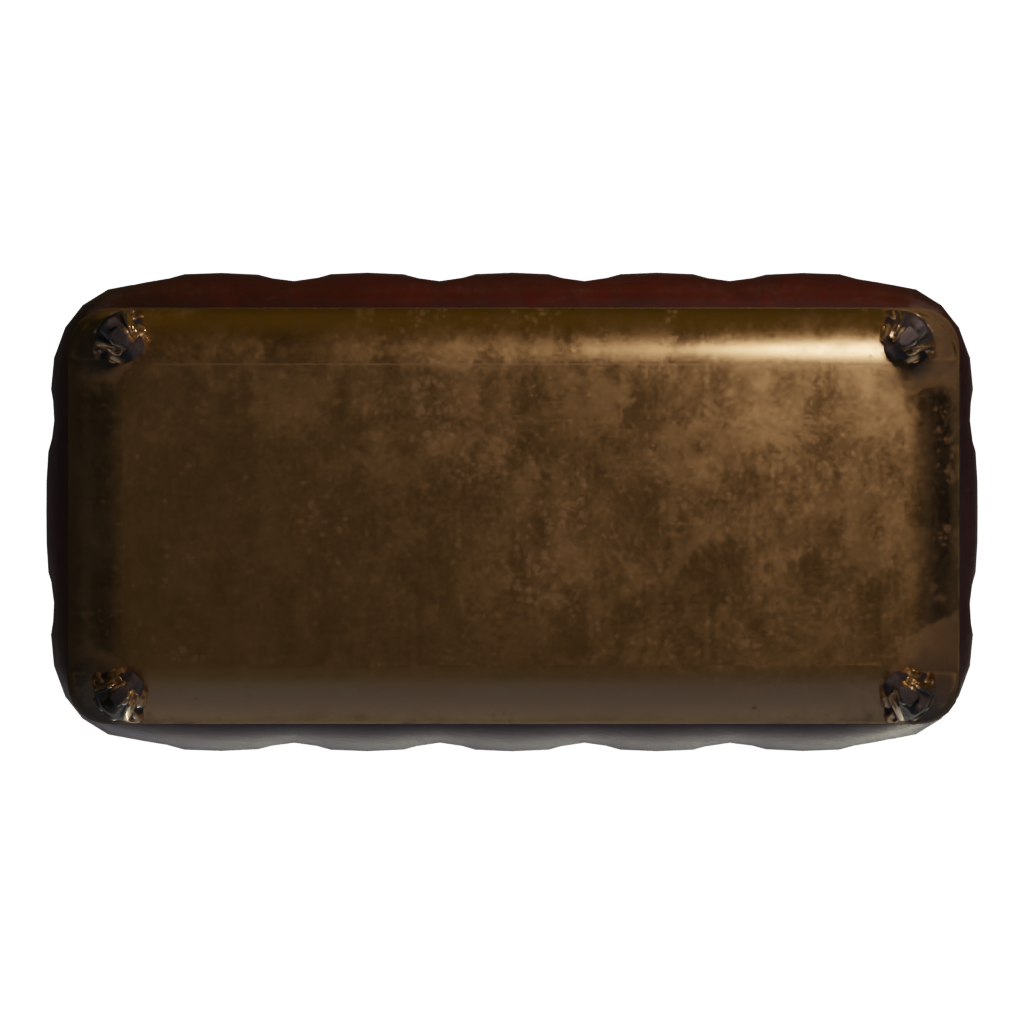 Bottom view of the Bed Bench 3D model