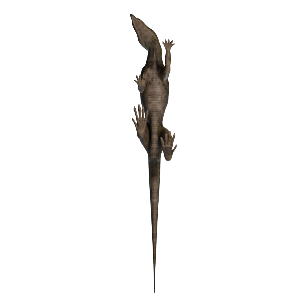 Bottom view of the Alien T Rex 3D model
