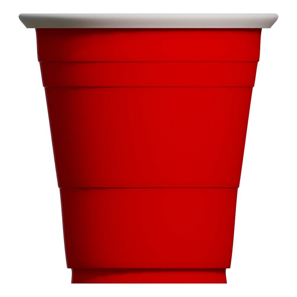 Back view of the Red Cup 3D model