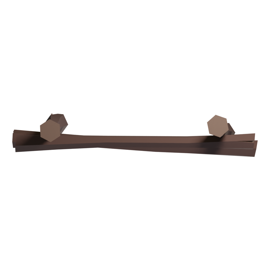 Bottom view of the Simple Garden Fence 3D model
